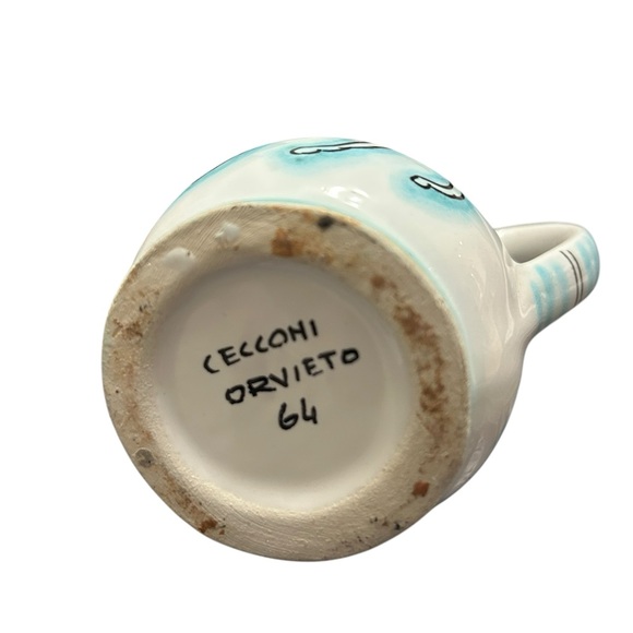 Vintage Italian Handpainted Creamer Vtg 5 1/2"Tx 5"W Rooster - Picture 8 of 8